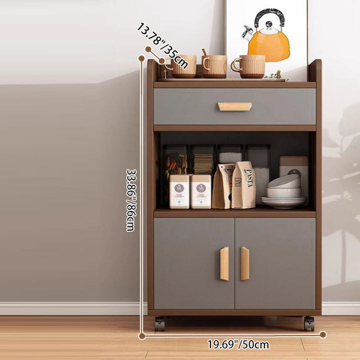 Rolling 4-Tier Sideboard