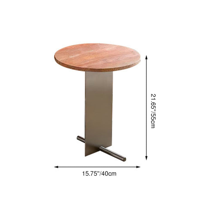 Terra Travertine Side Table