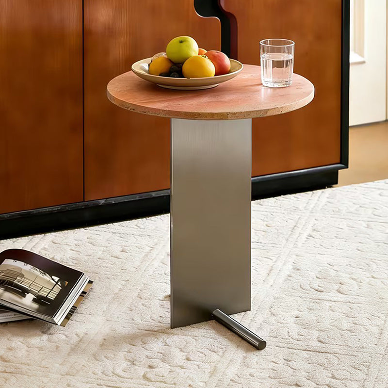 Terra Travertine Side Table