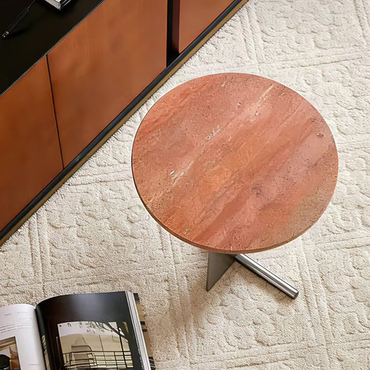 Terra Travertine Side Table