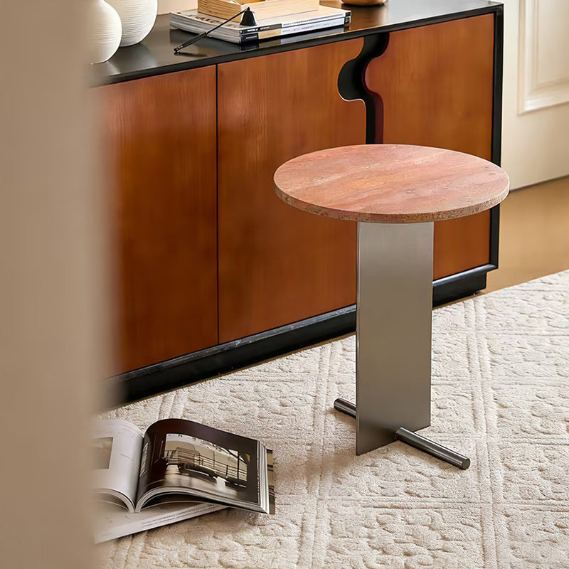 Terra Travertine Side Table