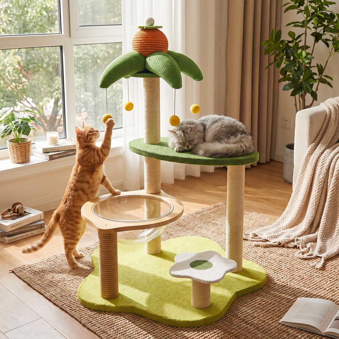 Coconut Tree Cat Tower - lifestyle