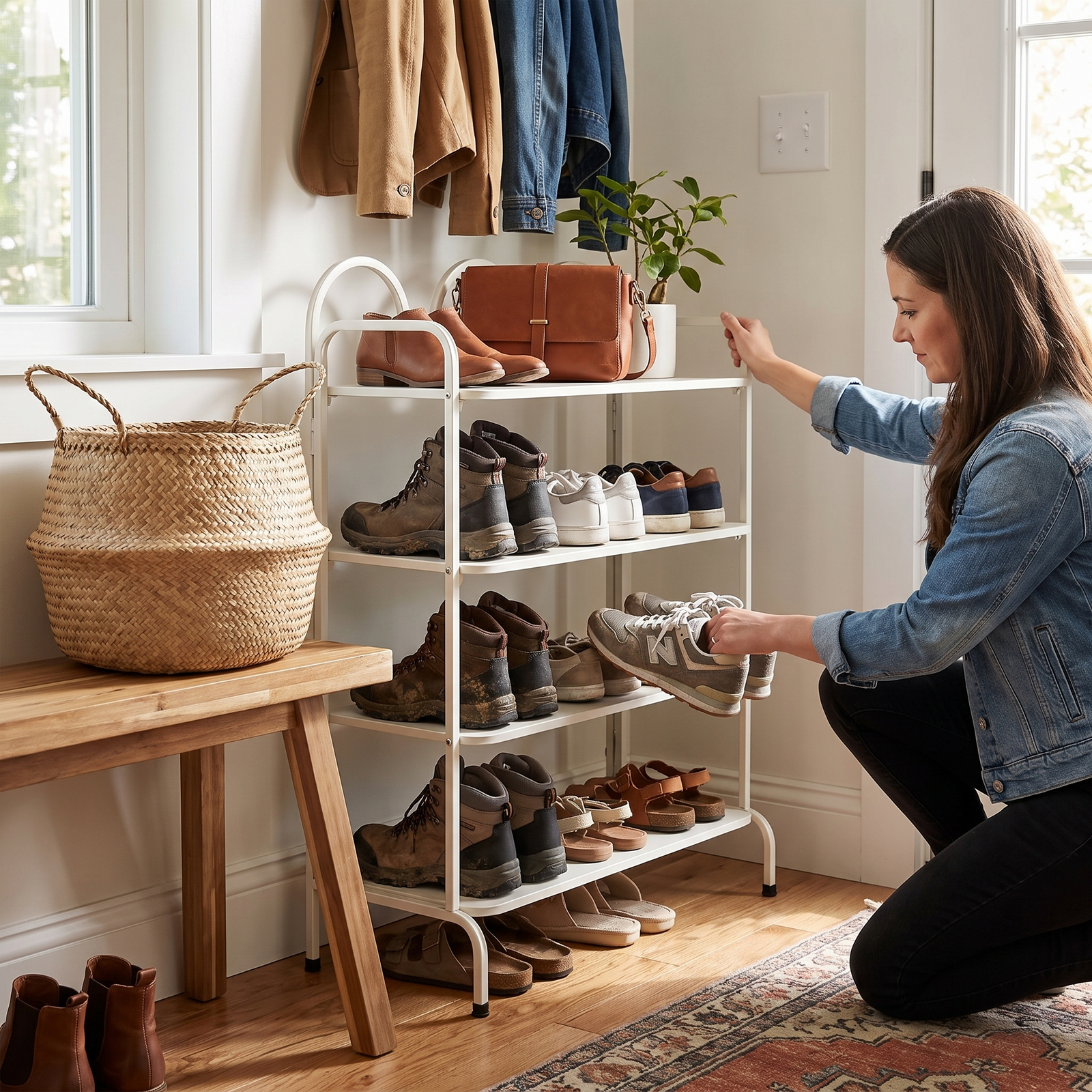 Cat Ear Shoe Storage Rack - lifestyle