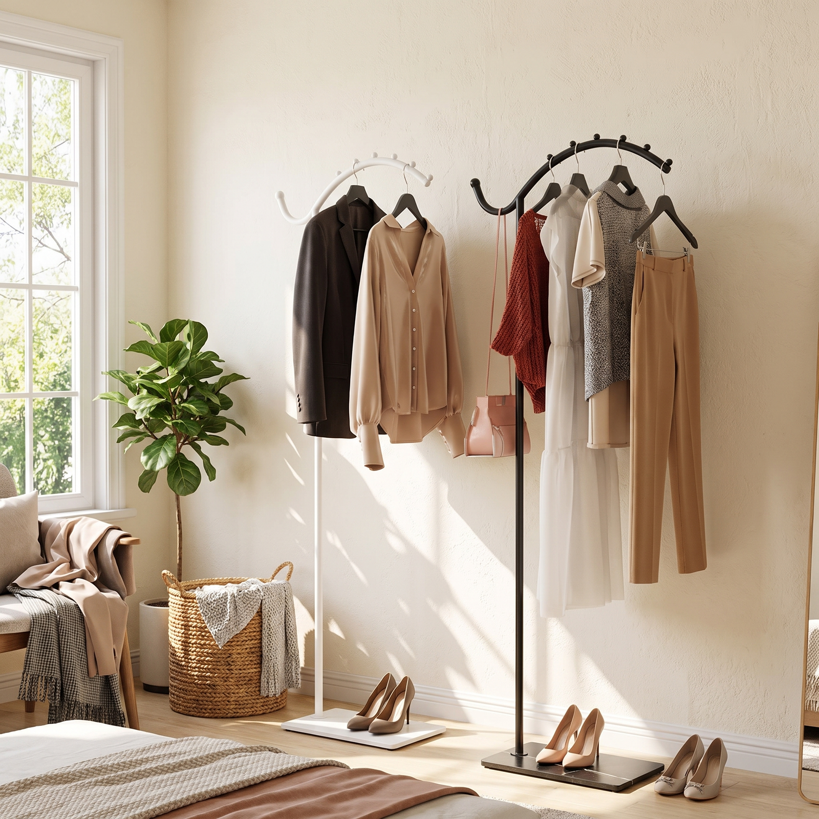 Curved Iron Hall Tree - lifestyle