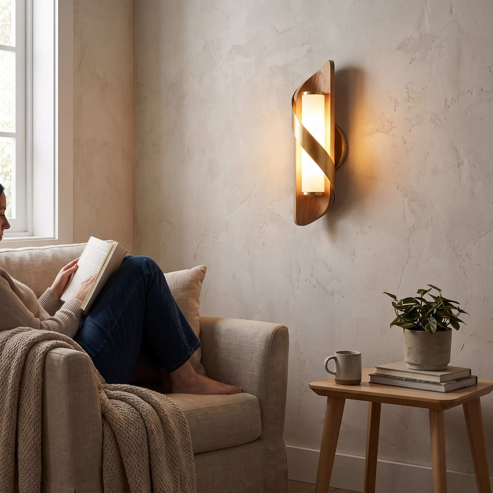 Arcwood Wall Sconce - lifestyle