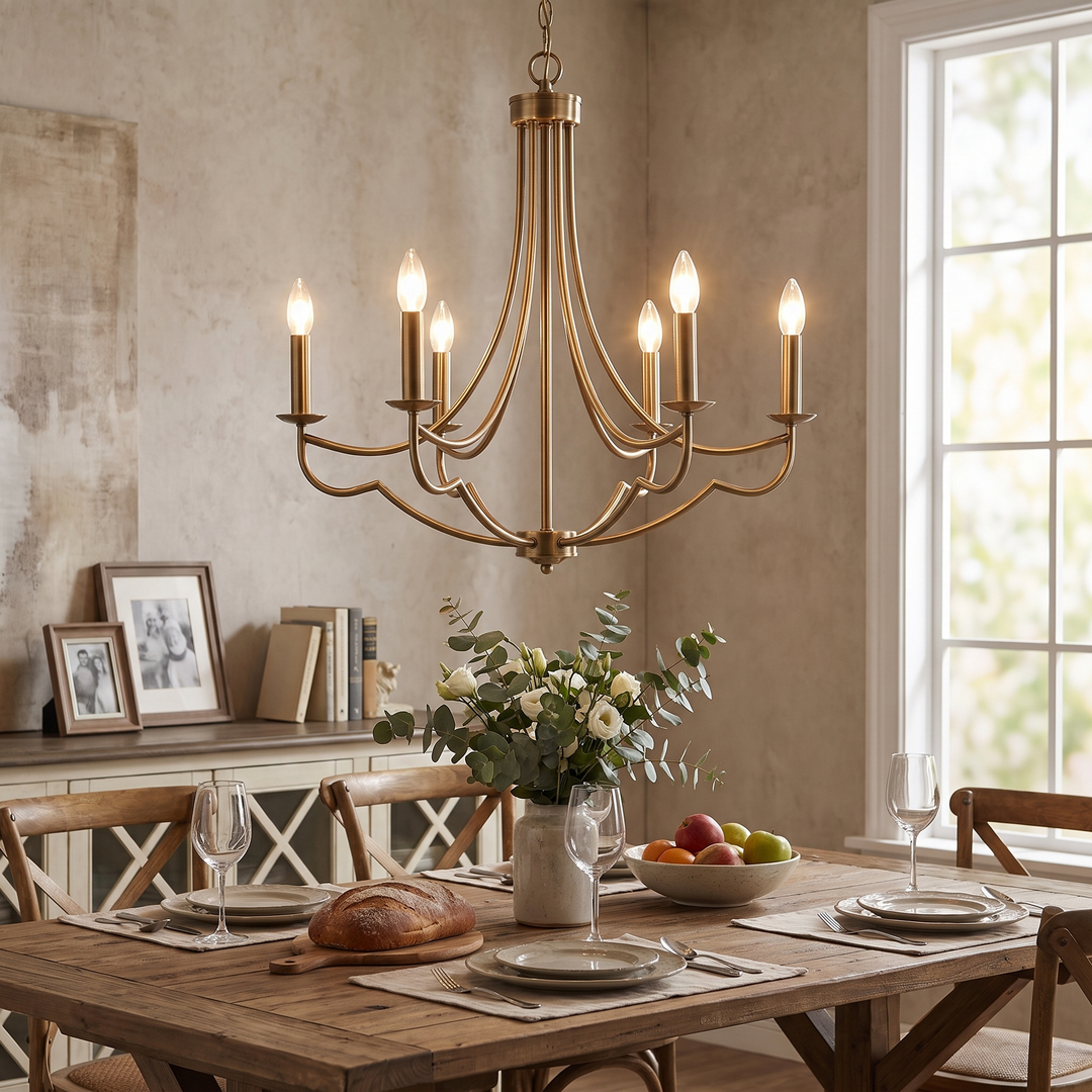 Aurelia Candle-Style Chandelier - lifestyle