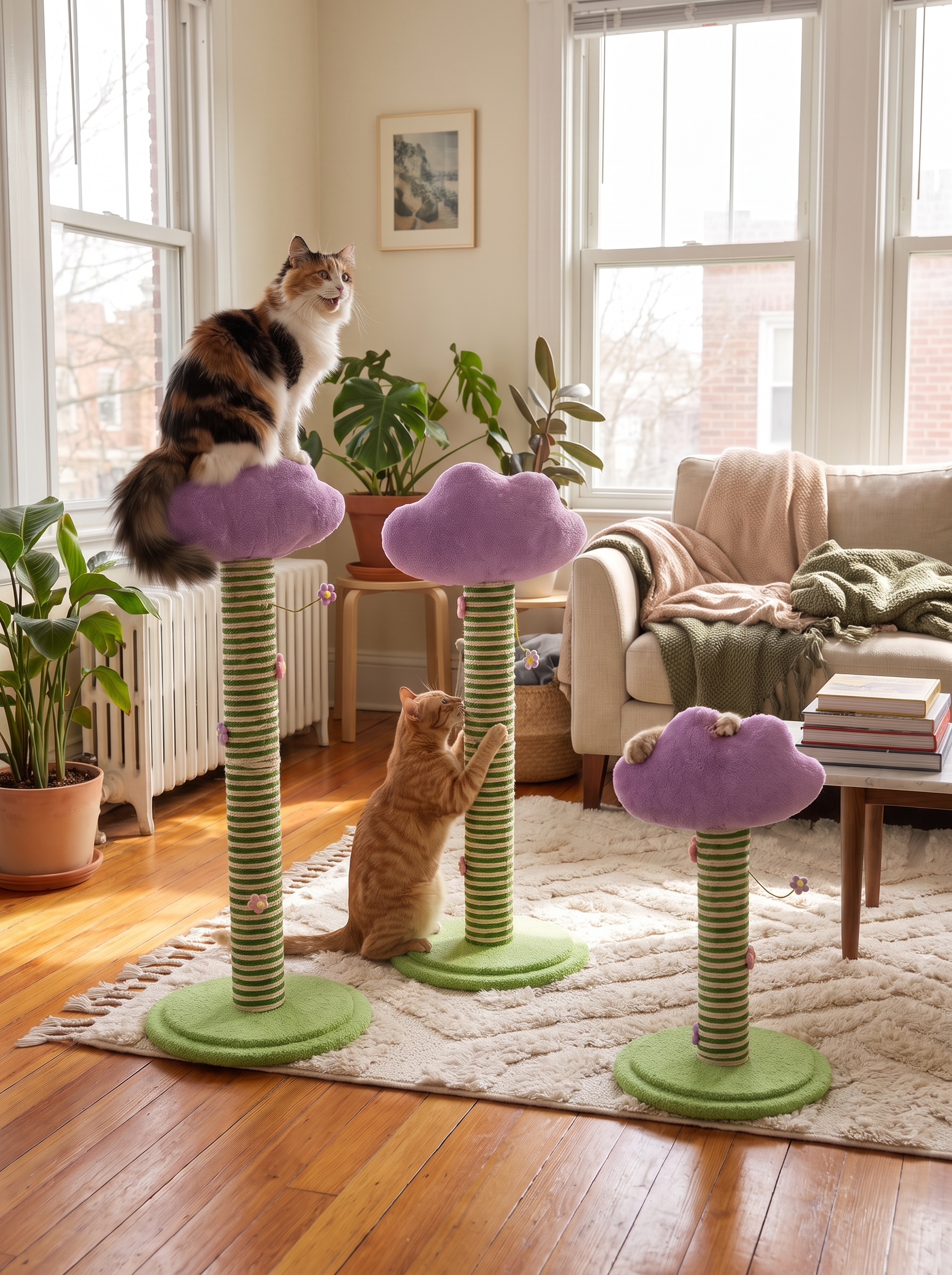 Cloud Perch Cat Scratching Post lifestyle image 1