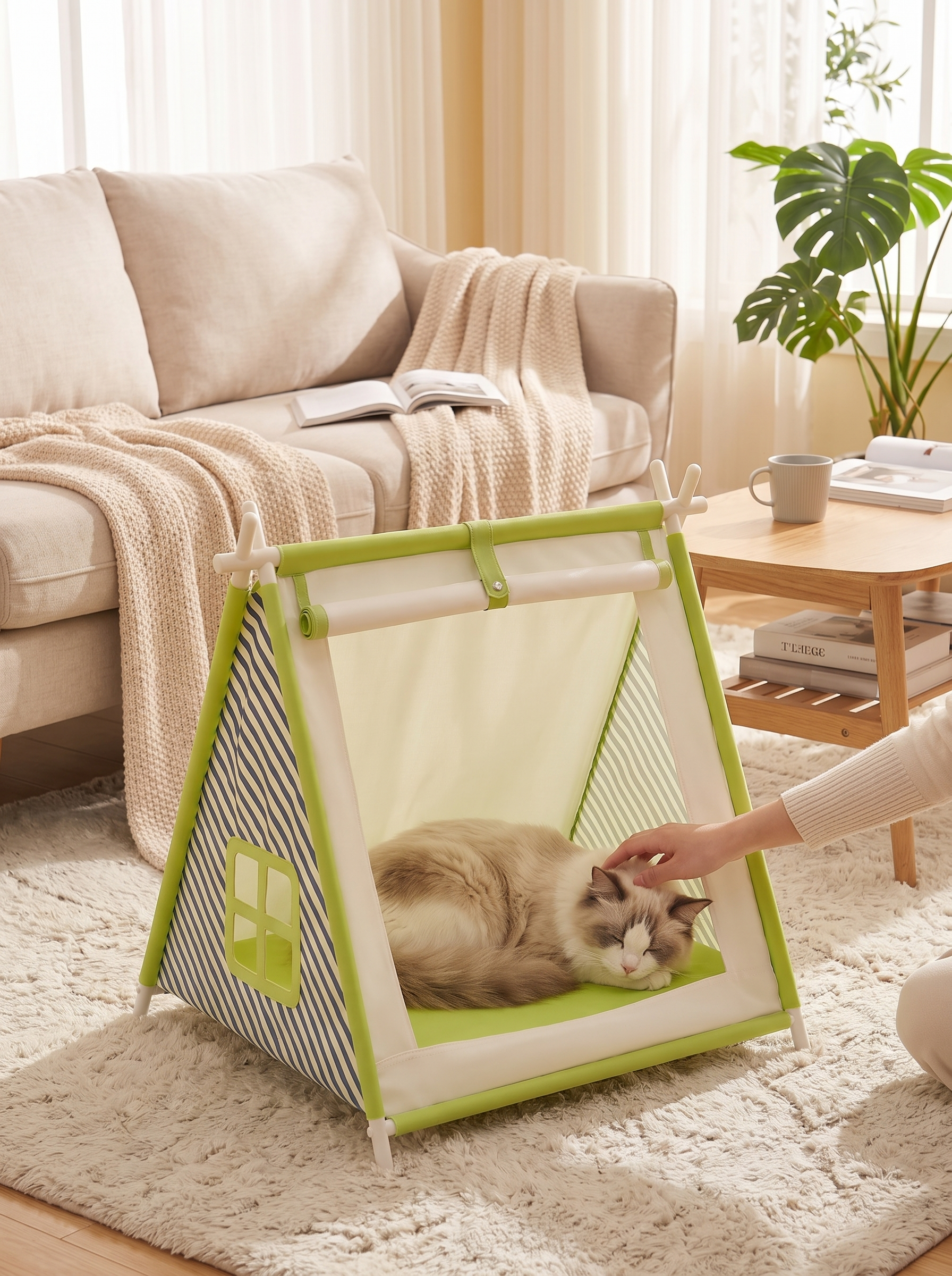 Tent Nook Cat Bed lifestyle image 2