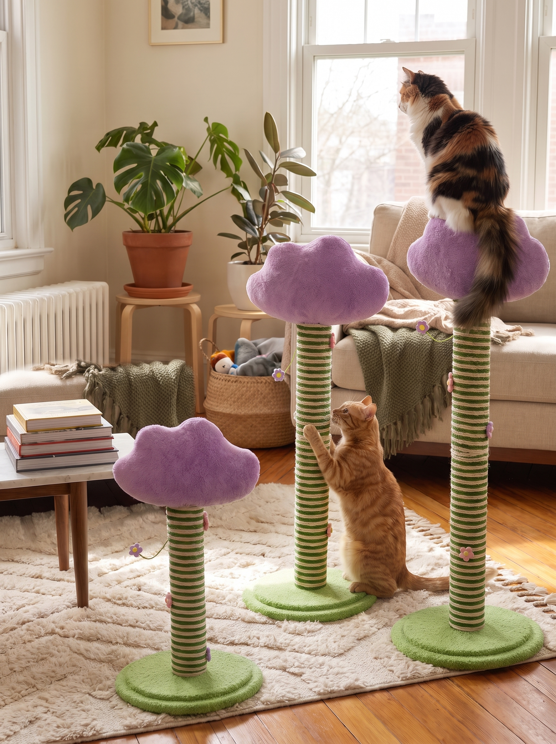 Cloud Perch Cat Scratching Post lifestyle image 2