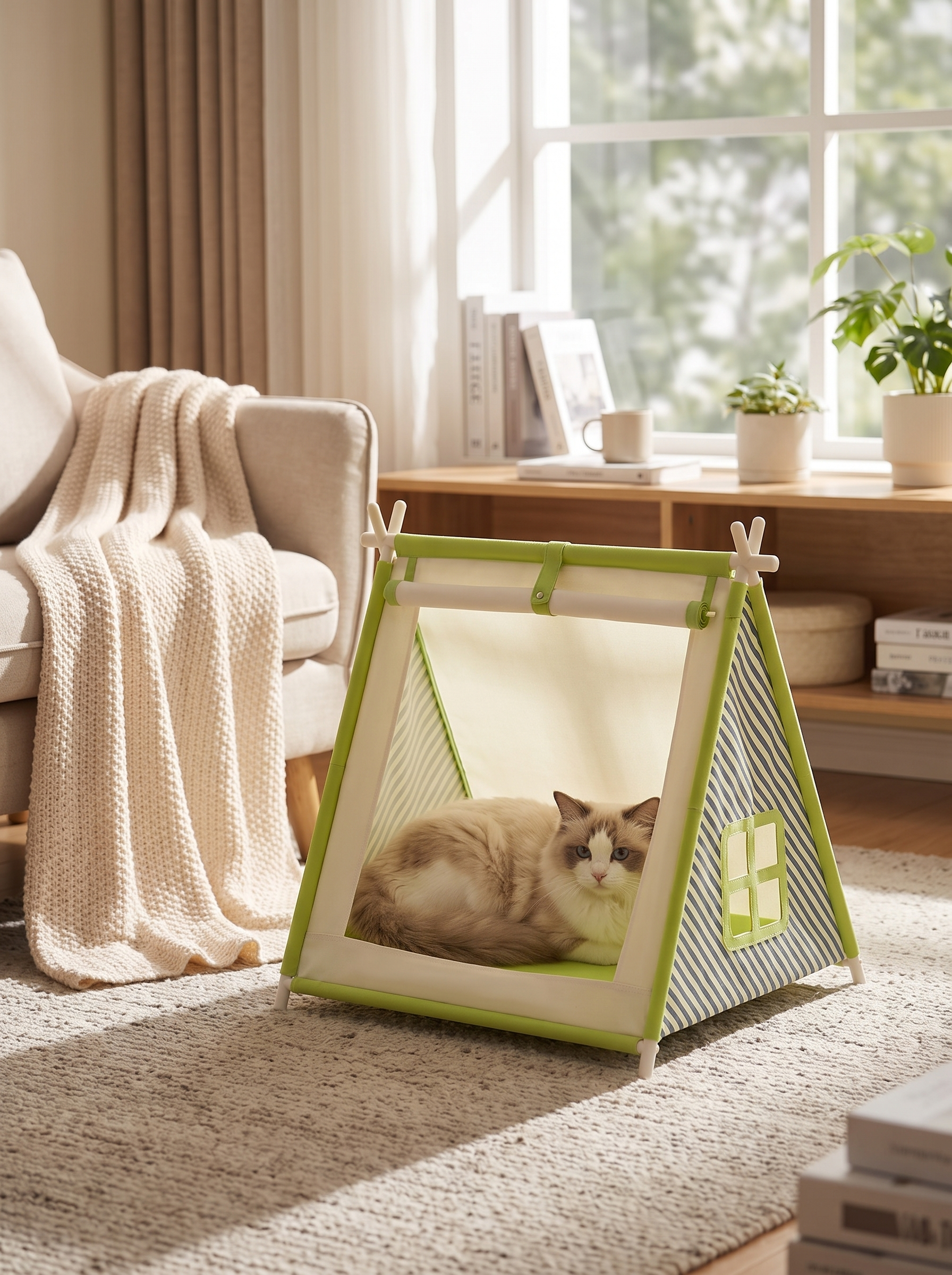 Tent Nook Cat Bed lifestyle image 1
