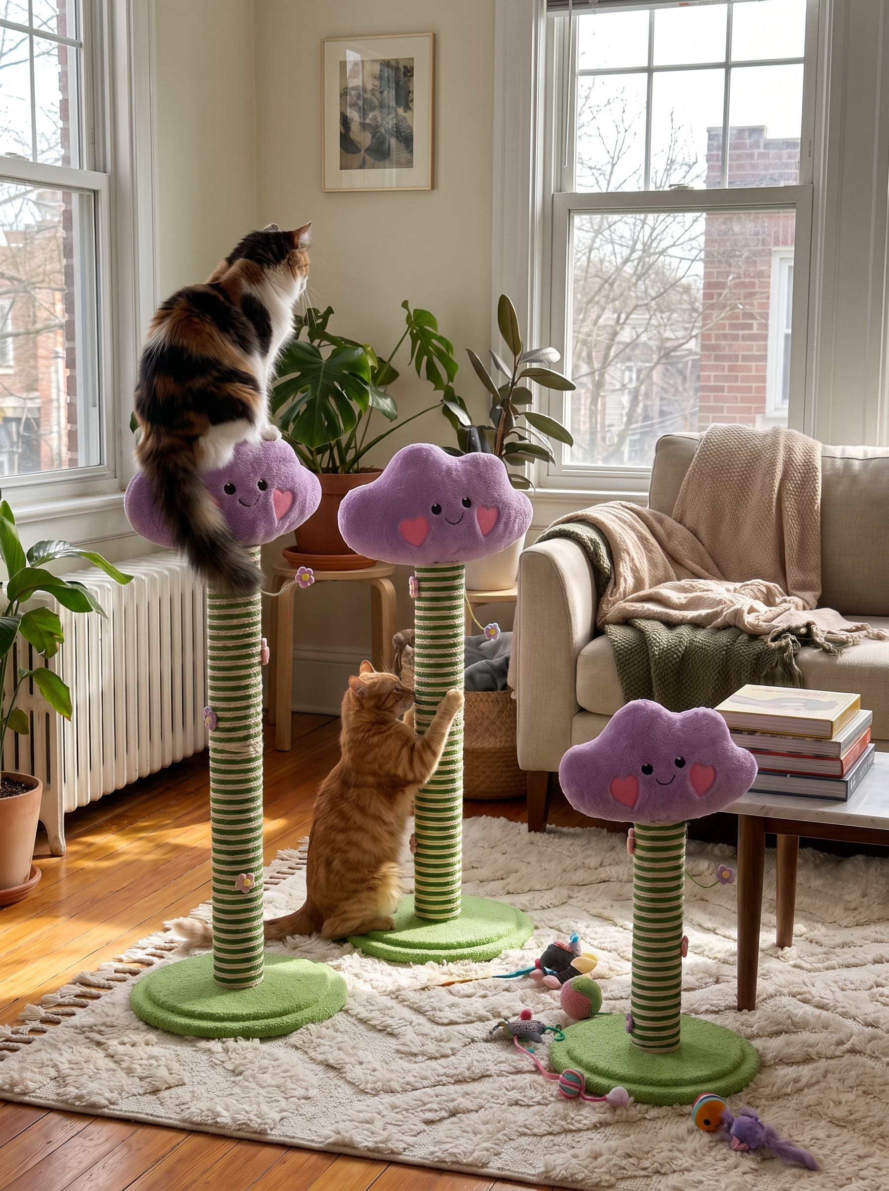 Cloud Perch Cat Scratching Post lifestyle image 3