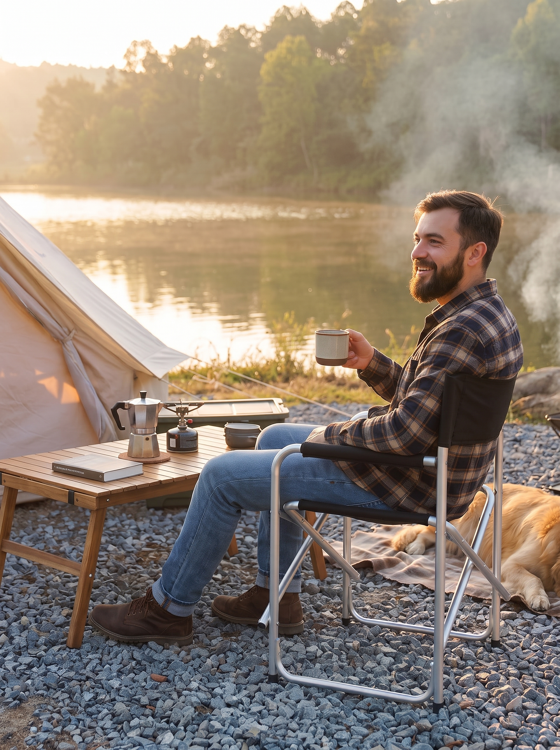 Featherlight Aluminum Camping Chair lifestyle image 1