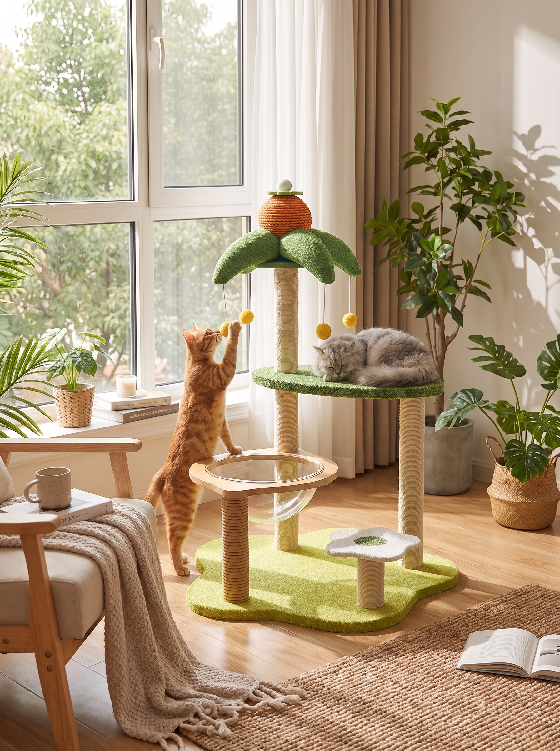 Coconut Palm Cat Tower lifestyle image 1