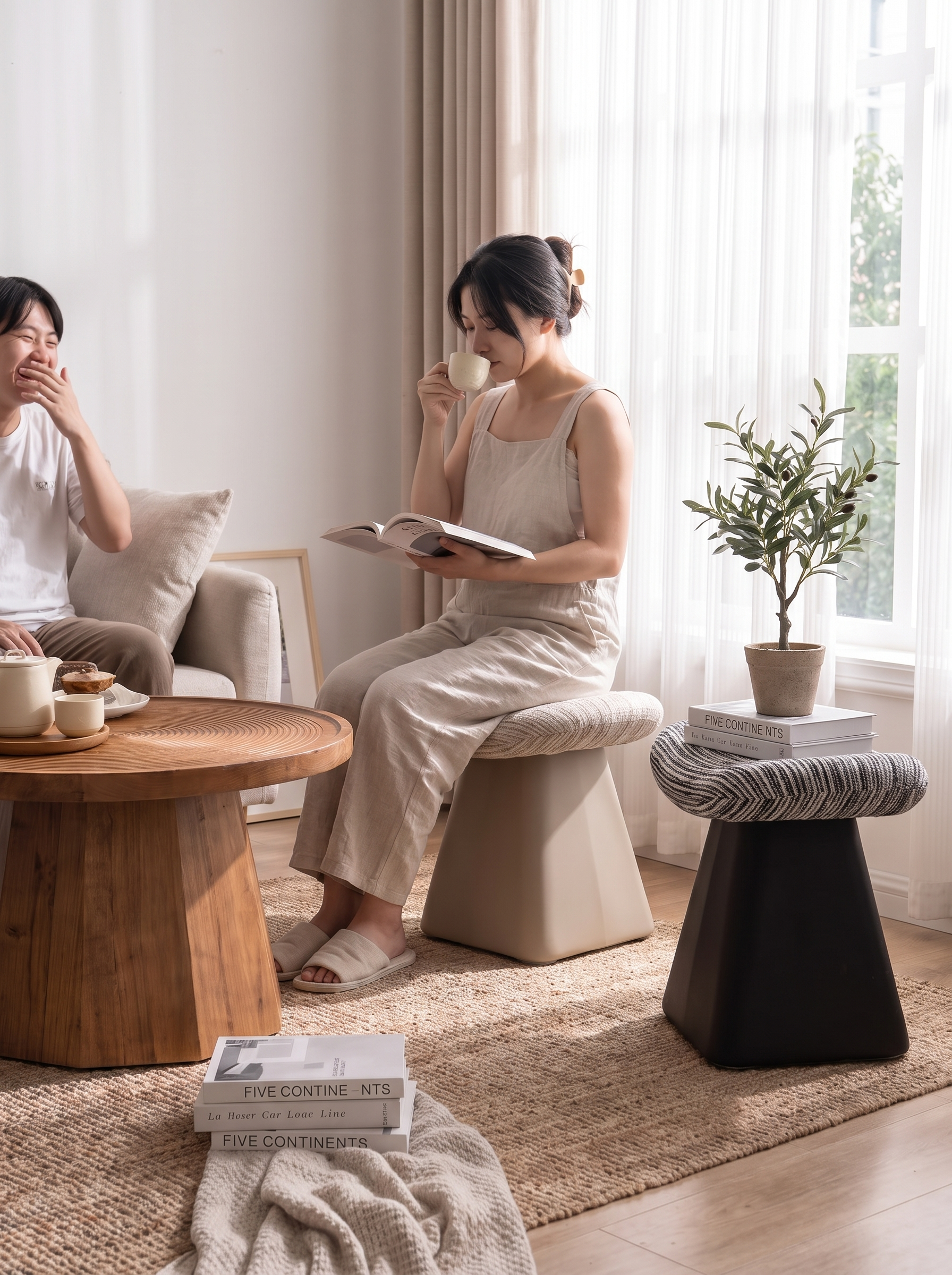 Pirouette Swivel Vanity Stool lifestyle image 3