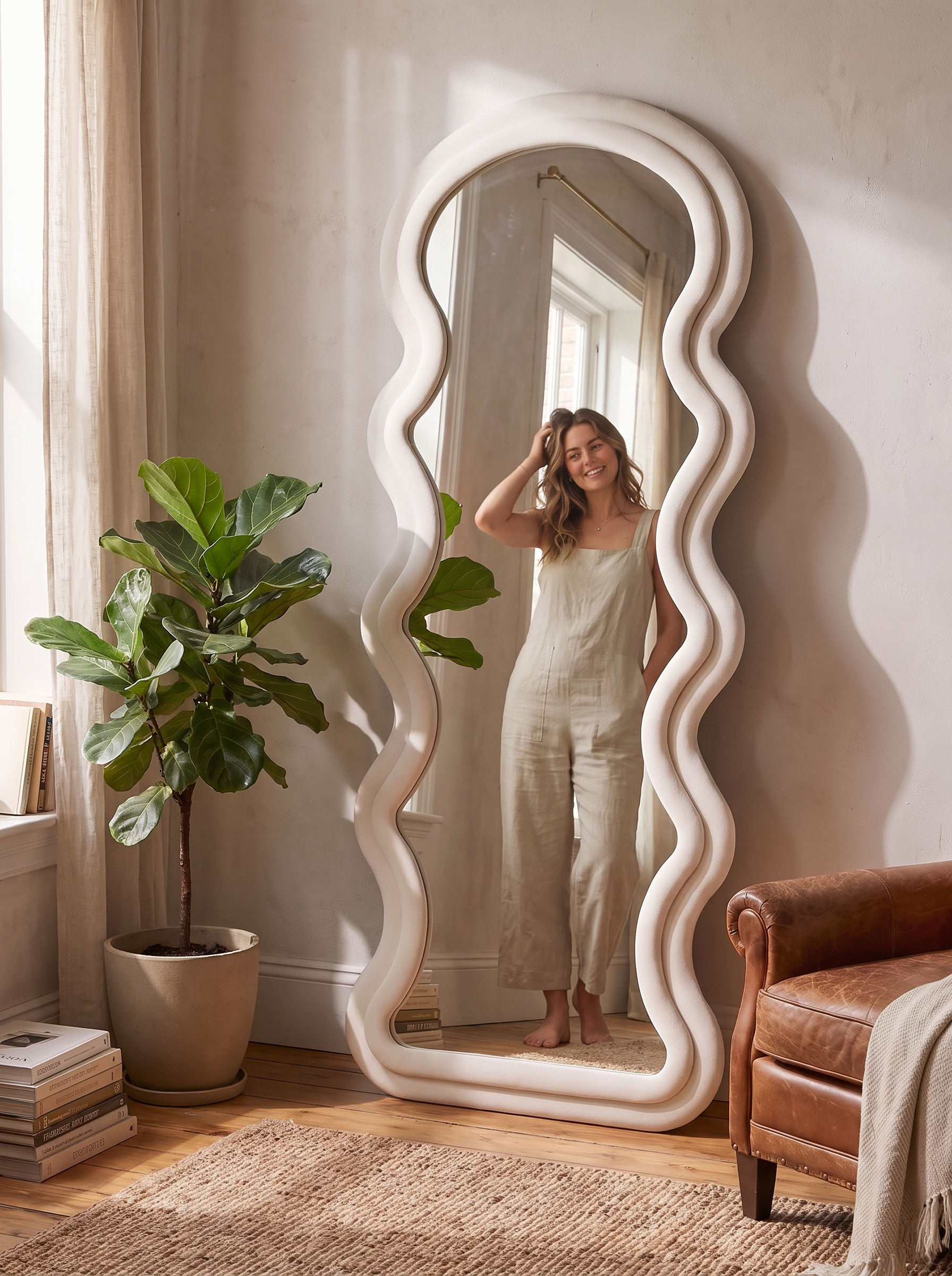 Wave Full-Length Floor Mirror lifestyle image 3