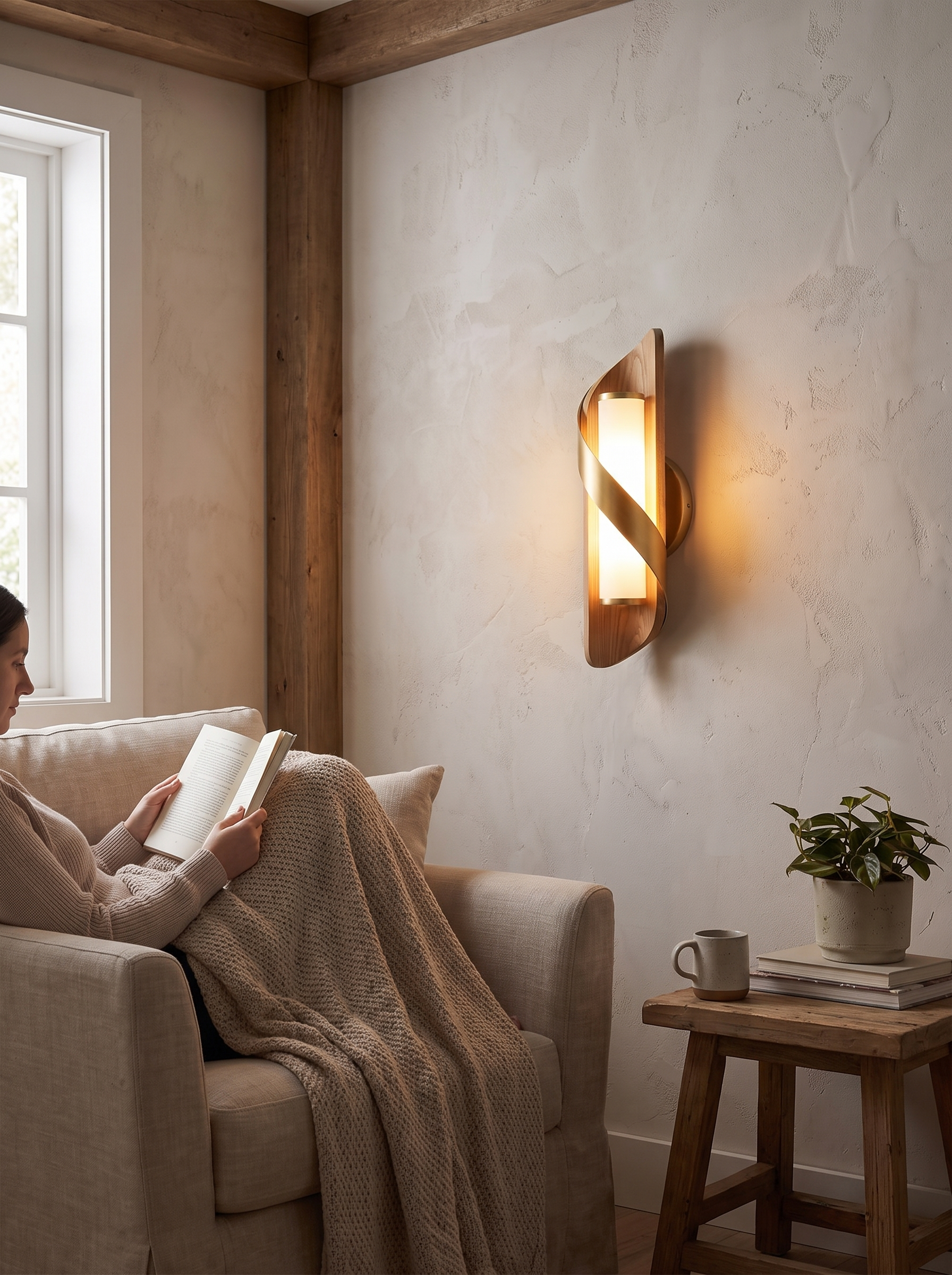 Arcwood Curved Wall Sconce lifestyle image 3