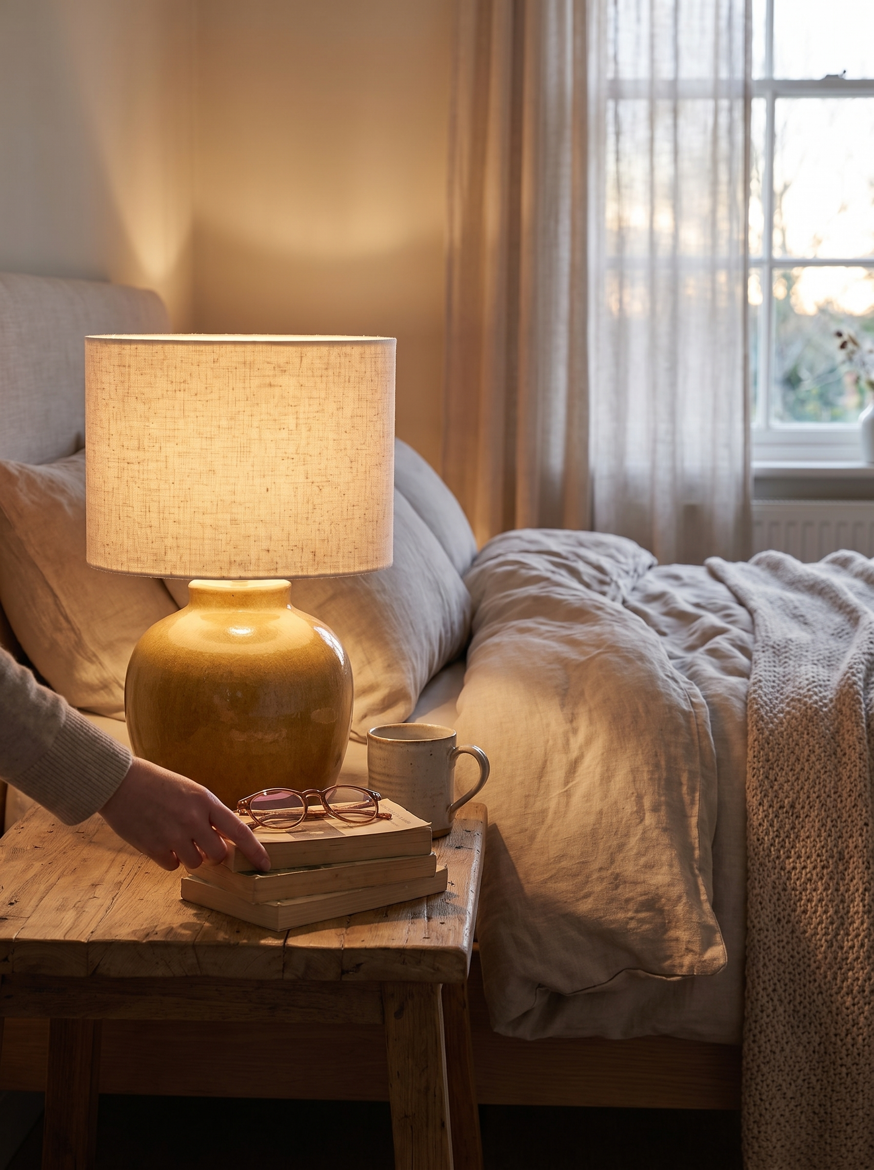 Terra Ceramic Bedside Lamp lifestyle image 1
