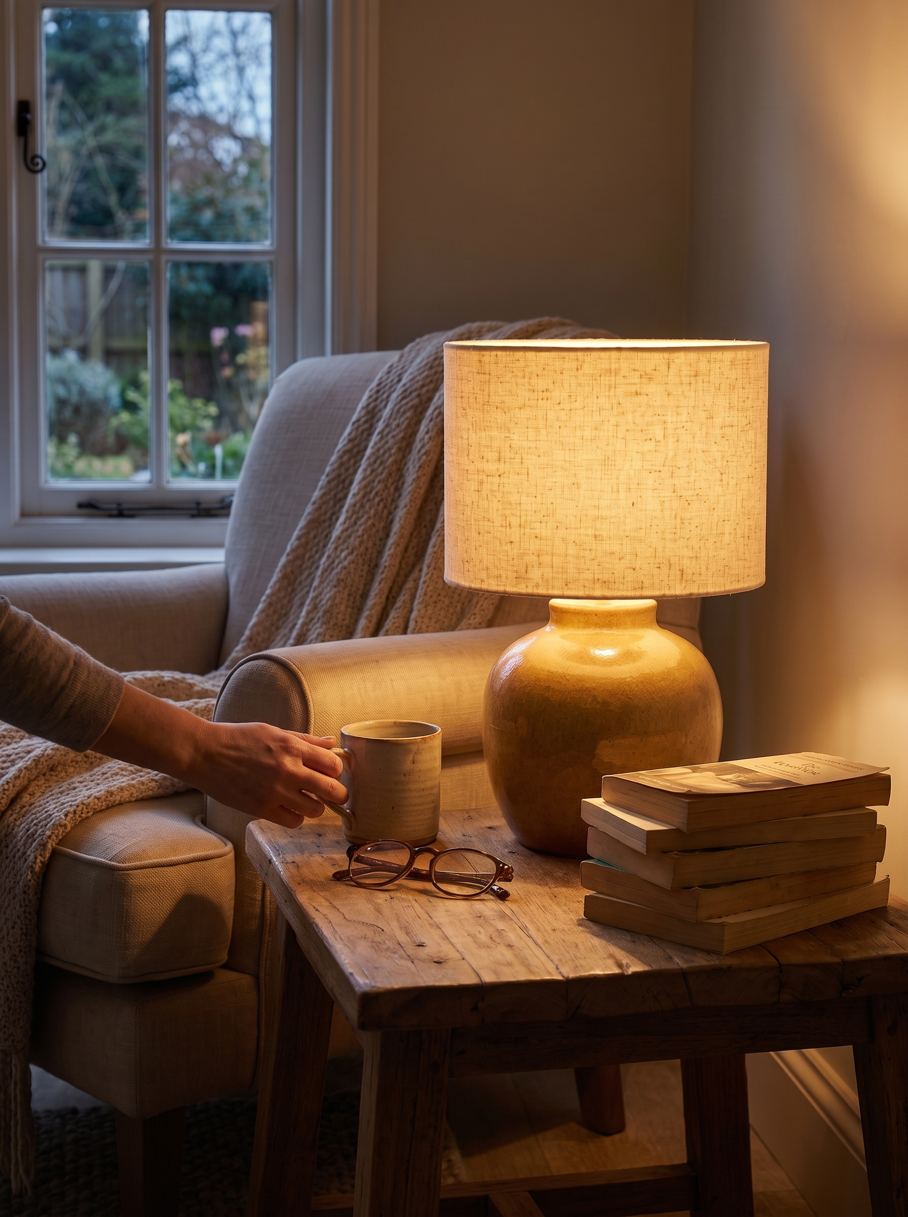 Terra Ceramic Bedside Lamp lifestyle image 3