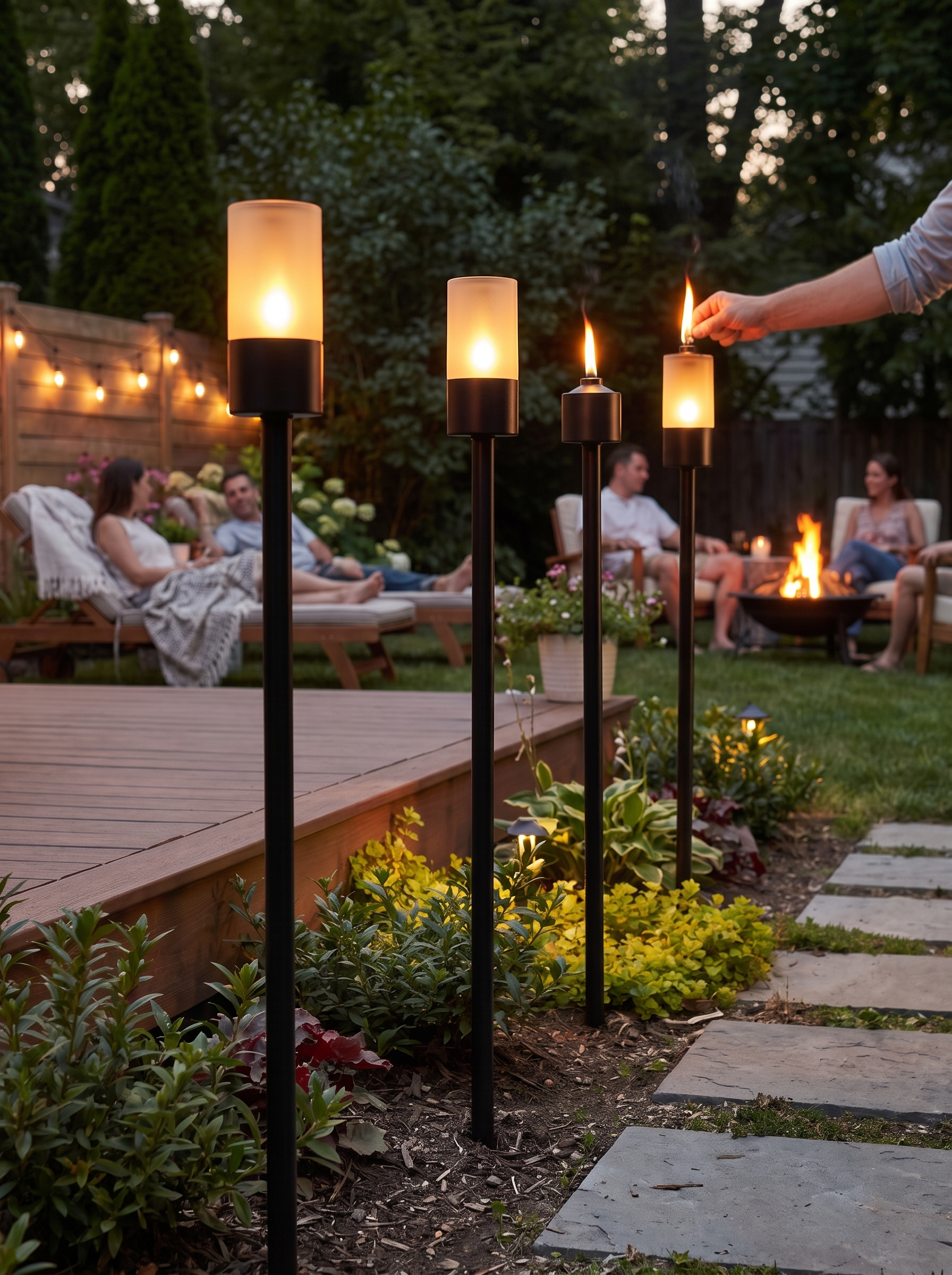 Solar Pathway Lights, 3-Pack lifestyle image 2