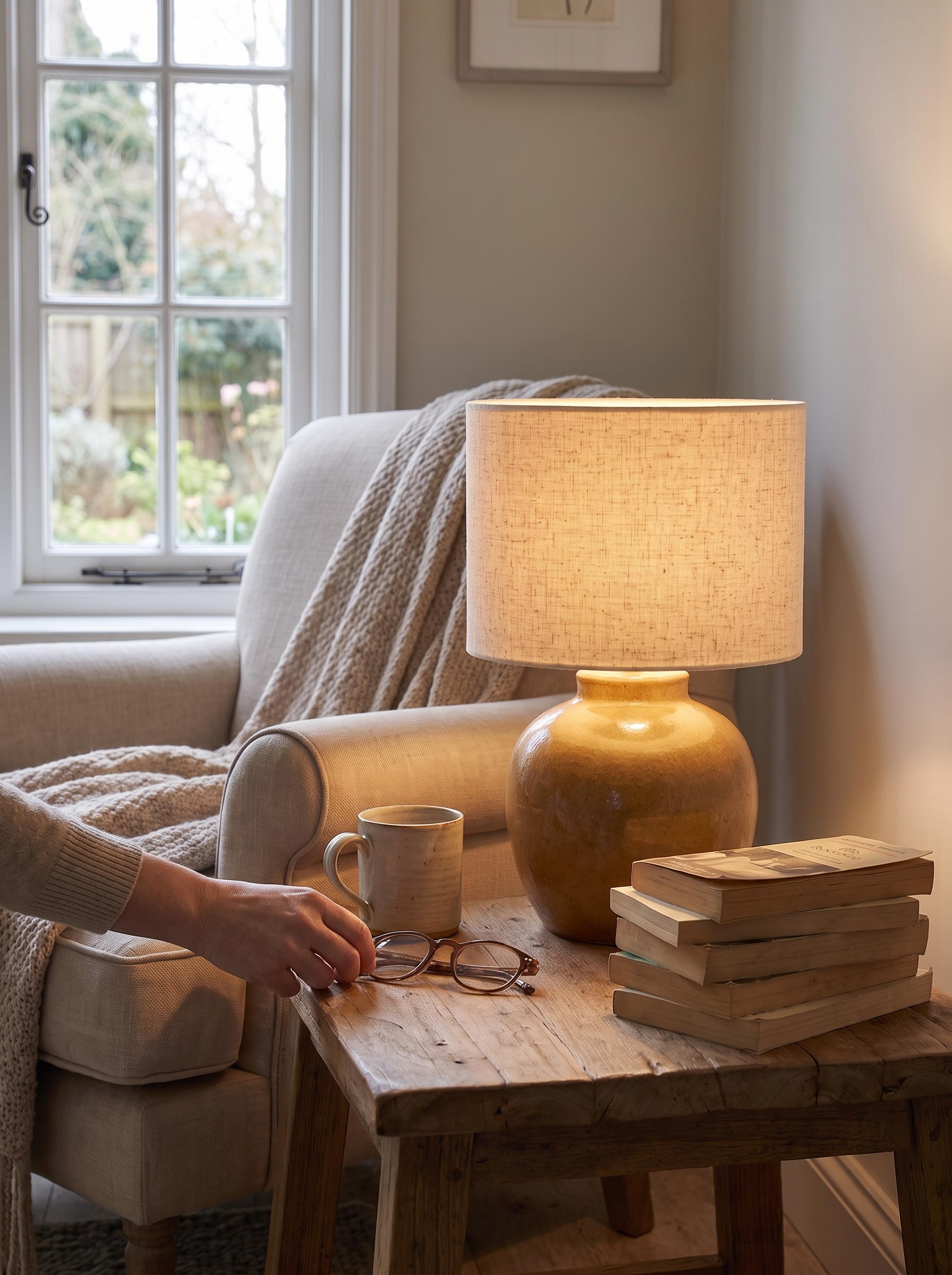 Terra Ceramic Bedside Lamp lifestyle image 2