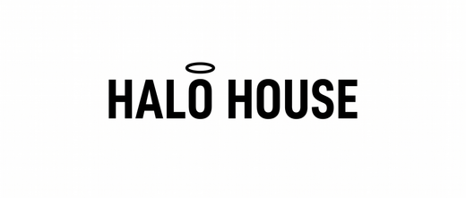 Halo House logo white background